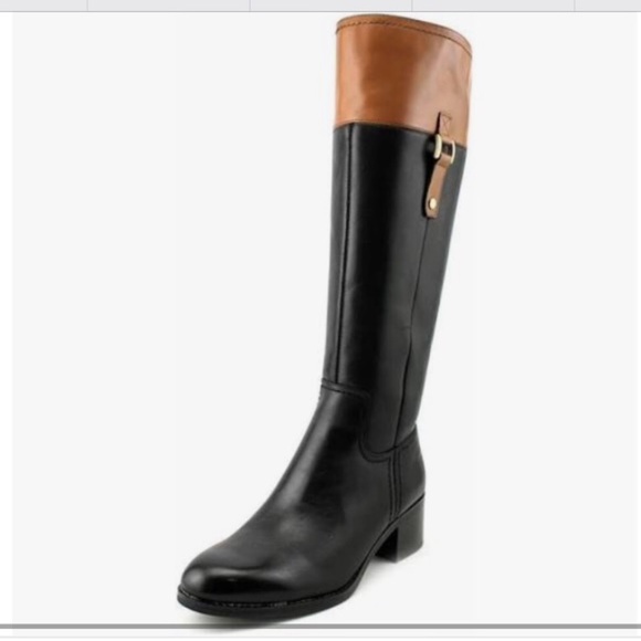 Franco Sarto Shoes - Franco Sarto Black Lizbeth Knee High Riding Boots